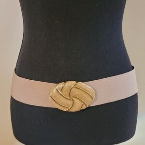 DAY-LOR Vintage Stretch Elastic Belt with Stylish Enamel Circular Buckle